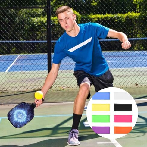 16 PCS Pickleball Paddle Racket Grip Bands, Tennis Racquet Secures Overgrip, Handle Rubber Silicone Ring for Squash Racket, Racquetball, Baseball Bat Handle in Saudi Arabia