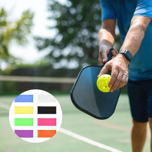 16 PCS Pickleball Paddle Racket Grip Bands, Tennis Racquet Secures Overgrip, Handle Rubber Silicone Ring for Squash Racket, Racquetball, Baseball Bat Handle in Saudi Arabia