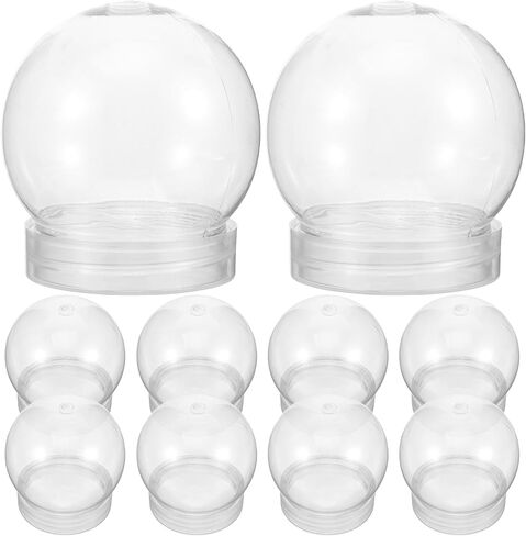 BESTOYARD 10Pcs Plastic Snow Globe DIY 3 Inch Snow Globes, Clear Plastic Water Globe Water Globe Jar with Screw Off Cap Candy Cookies Jar for DIY Crafts Christmas Plant Flower Moss Landscape in Saudi Arabia