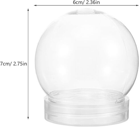 BESTOYARD 10Pcs Plastic Snow Globe DIY 3 Inch Snow Globes, Clear Plastic Water Globe Water Globe Jar with Screw Off Cap Candy Cookies Jar for DIY Crafts Christmas Plant Flower Moss Landscape in Saudi Arabia