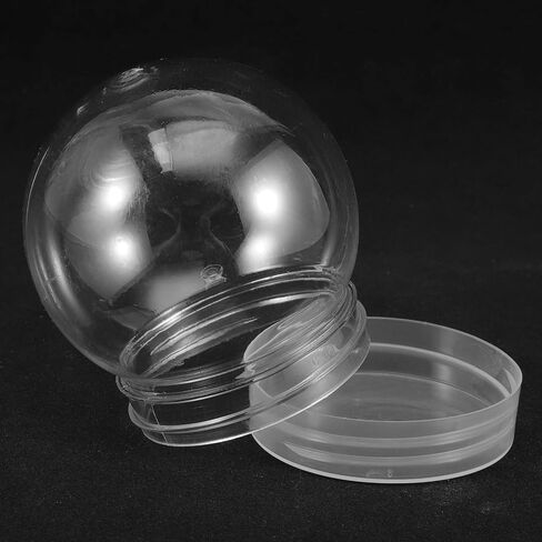 BESTOYARD 10Pcs Plastic Snow Globe DIY 3 Inch Snow Globes, Clear Plastic Water Globe Water Globe Jar with Screw Off Cap Candy Cookies Jar for DIY Crafts Christmas Plant Flower Moss Landscape in Saudi Arabia
