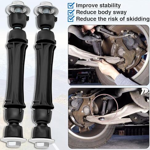 K700432 وصلات قضيب التثبيت الأمامي لـ 2007-2016 شيفروليه تشيفي سيلفرادو 1500 تاهو سوبربان أفالانش كاديلاك إسكاليد جي إم سي يوكون سييرا، قطعتان 25918049 رابط نهاية المثبت الأمامي in Kuwait