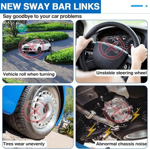 K700432 وصلات قضيب التثبيت الأمامي لـ 2007-2016 شيفروليه تشيفي سيلفرادو 1500 تاهو سوبربان أفالانش كاديلاك إسكاليد جي إم سي يوكون سييرا، قطعتان 25918049 رابط نهاية المثبت الأمامي in Kuwait