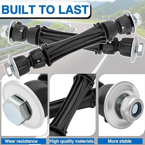 K700432 وصلات قضيب التثبيت الأمامي لـ 2007-2016 شيفروليه تشيفي سيلفرادو 1500 تاهو سوبربان أفالانش كاديلاك إسكاليد جي إم سي يوكون سييرا، قطعتان 25918049 رابط نهاية المثبت الأمامي in Kuwait