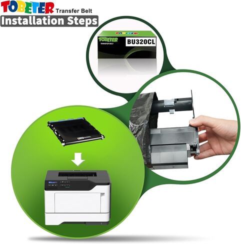 استبدال وحدة الحزام BU320CL المتوافقة مع ToBeter لوحدة الحزام Brother BU320CL BU-320CL لطابعة HL-L9300CDWT MFC-L8600CDW MFC-L8850CDW HL-L8250CDN HL-L8350CDW HL-L8350CDWT HL-L9200CDWT (1 أسود) in Kuwait