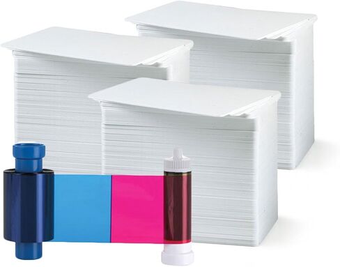 Bodno Magicard MA300YMCKO Color Ribbon - YMCKO - 300 Prints Premium CR80 30 Mil Graphic Quality PVC Cards - Qty 300 in Kuwait