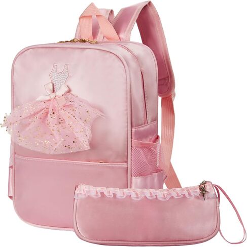 Ballet Dance Bag with Dance Shoe Bag Girls Bag for Girls Dance Shoe Bag Gymnastics Ballet Bags Overnight Travel Bags with Adjustable Shoulder Strap, Pink in Saudi Arabia