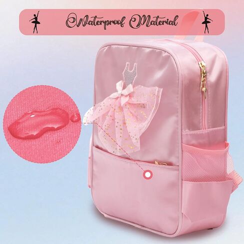 Ballet Dance Bag with Dance Shoe Bag Girls Bag for Girls Dance Shoe Bag Gymnastics Ballet Bags Overnight Travel Bags with Adjustable Shoulder Strap, Pink in Saudi Arabia