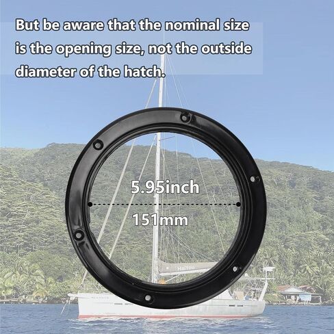 فتحة سطح القارب للوصول إلى فتحة غطاء سطح السفينة المستديرة مقاس 6 بوصات لوحة غطاء للوصول البحري، غطاء فتحة فحص دائري أسود غير قابل للانزلاق، غطاء قابل للفصل ليخت القوارب البحرية، وفتحات مقصورة القارب وألواح سطح السفينة للقوارب in Kuwait