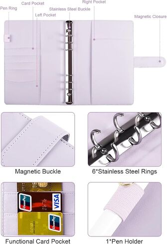 100 Envelopes Money Saving Challenge Budget Binder, Envelope Savings Challenge Book, 52 Week Money Binder For Cash Saving Budget Book With Pouches Halloween, Christmas, Gifts For Friends White in Saudi Arabia