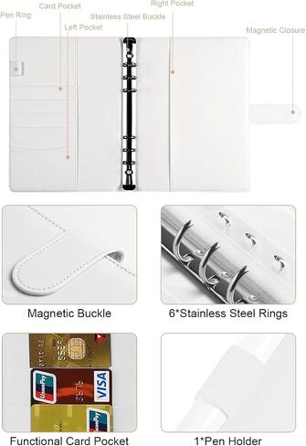 100 Envelopes Money Saving Challenge Budget Binder, Envelope Savings Challenge Book, 52 Week Money Binder For Cash Saving Budget Book With Pouches Halloween, Christmas, Gifts For Friends White in Saudi Arabia