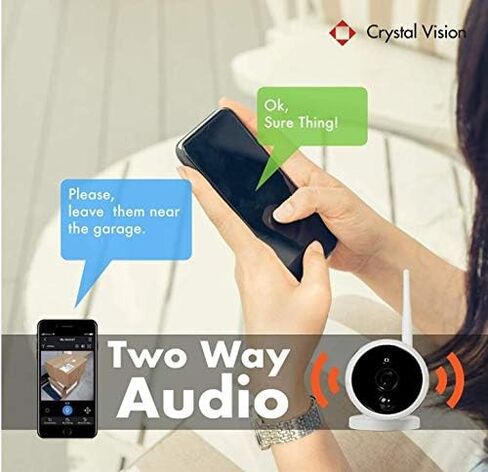 (2024 Upgraded Ver.) [8CH] Crystal Vision CVT808N-41C 1080P Full HD Wireless Surveillance System NVR CCTV w/ 2TB HDD, 4 x Floodlight Audio Cameras in Saudi Arabia
