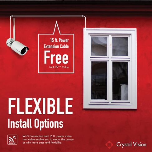 (2024 Upgraded Ver.) [8CH] Crystal Vision CVT808N-41C 1080P Full HD Wireless Surveillance System NVR CCTV w/ 2TB HDD, 4 x Floodlight Audio Cameras in Saudi Arabia