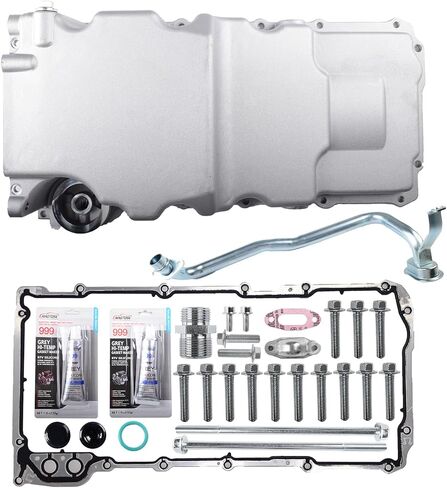 طقم وعاء زيت المحرك 302-3 LS ألومنيوم متوافق مع GM A/G/F-Body يناسب مصنع Ford Fox Body Factory K-member 4.8L 5.3L 6.0L 6.2L in Saudi Arabia