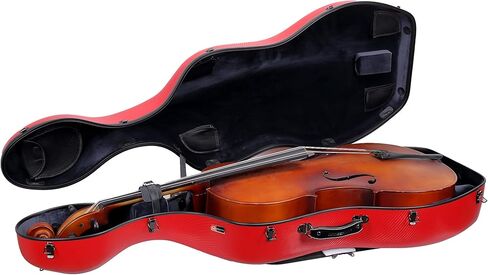 حقيبة كروس روك من ألياف الكربون المركبة تناسب 4/4 تشيلو، مع عجلات وحقيبة ظهر - أسود (CRF4020CEFBK-2) in Kuwait