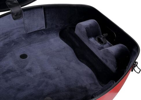 حقيبة كروس روك من ألياف الكربون المركبة تناسب 4/4 تشيلو، مع عجلات وحقيبة ظهر - أسود (CRF4020CEFBK-2) in Kuwait