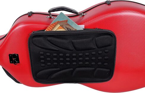 حقيبة كروس روك من ألياف الكربون المركبة تناسب 4/4 تشيلو، مع عجلات وحقيبة ظهر - أسود (CRF4020CEFBK-2) in Kuwait