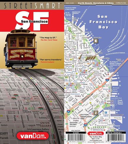 StreetSmart San Francisco Map by VanDam – Laminated pocket size City Street map to SF, CA with all attractions, sights, museums, hotels, beaches & BART, MUNI, CalTrain Transit Info, 2024 Edition in Saudi Arabia