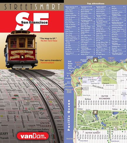 StreetSmart San Francisco Map by VanDam – Laminated pocket size City Street map to SF, CA with all attractions, sights, museums, hotels, beaches & BART, MUNI, CalTrain Transit Info, 2024 Edition in Saudi Arabia