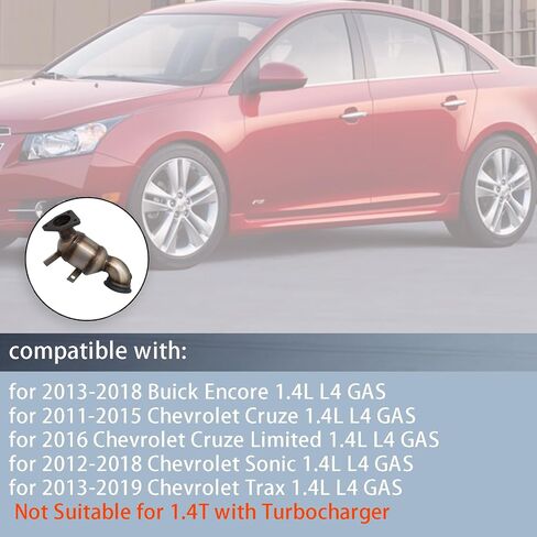 محول حفاز متعدد، متوافق مع Chevy Cruze 2011-2016/Sonic 2012-2018/Trax 2013-2019/Buick Encore 2013-2018 يستبدل # 674-854 55578984 13265369 in Saudi Arabia