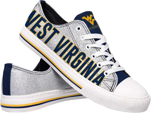 حذاء قماشي نسائي من FOCO West Virginia Mountaineers NCAA برقبة منخفضة - 9 in Saudi Arabia