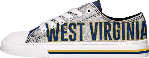 حذاء قماشي نسائي من FOCO West Virginia Mountaineers NCAA برقبة منخفضة - 9 in Saudi Arabia