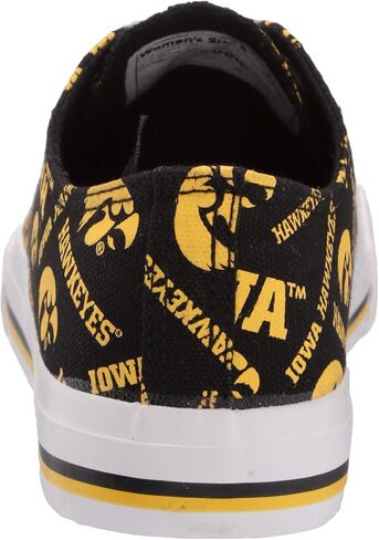 FOCO Iowa Hawkeyes NCAA Womens Low Top Repeat Print Canvas Shoes - 9 in Saudi Arabia