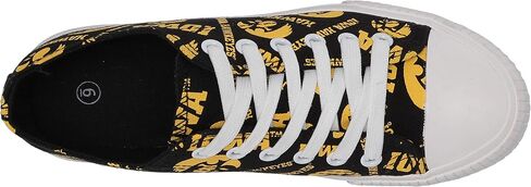 FOCO Iowa Hawkeyes NCAA Womens Low Top Repeat Print Canvas Shoes - 9 in Saudi Arabia