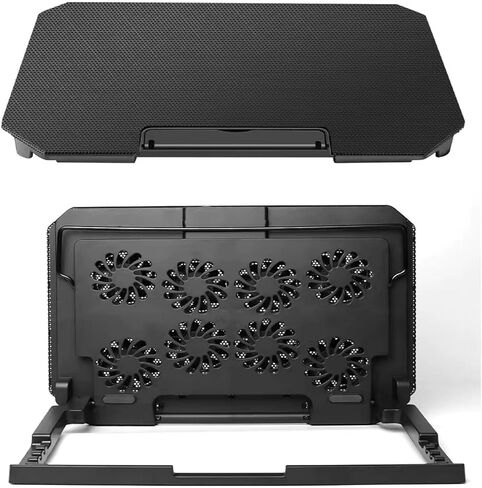Laptop Cooling Pad with Adjustable Height 8 Fan 2 USB Ports Suitable for 12"-15.6" Laptops（Black） in Kuwait