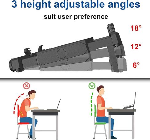 Laptop Cooling Pad 10"- 17" Adjustable Angle Laptop Cooler Fan USB + Type-C Ports Shrink Portable Quiet Strong Wind Desk Fan in Kuwait
