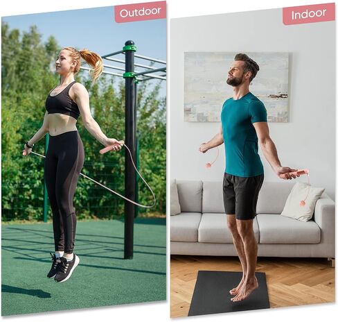 arboleaf Smart Jump Rope, Cordless & Rechargeable Jump Ropes for Fitness with Counter, App Data Analysis Jumping Rope, Adjustable Anti-Tangle PVC Jump Rope for Men, Women, Kids - Indoor/Outdoor in Kuwait