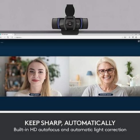 كاميرا ويب Logitech C920e HD 1080p مزودة بميكروفون، معتمدة للتكبير، متوافقة مع Microsoft Teams، متوافقة مع TAA (متجددة) in Kuwait