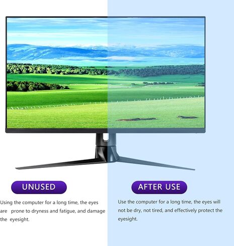 واقي شاشة أزرق فاتح مقاس 25، 26، 27، 28 بوصة لشاشة الكمبيوتر مانع الضوء الأزرق، غطاء شاشة كمبيوتر مضاد للتوهج in Kuwait