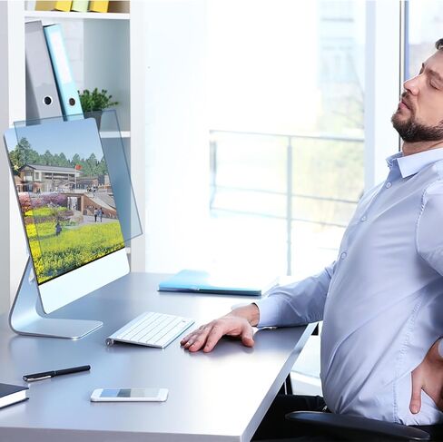 واقي شاشة أزرق فاتح مقاس 25، 26، 27، 28 بوصة لشاشة الكمبيوتر مانع الضوء الأزرق، غطاء شاشة كمبيوتر مضاد للتوهج in Kuwait