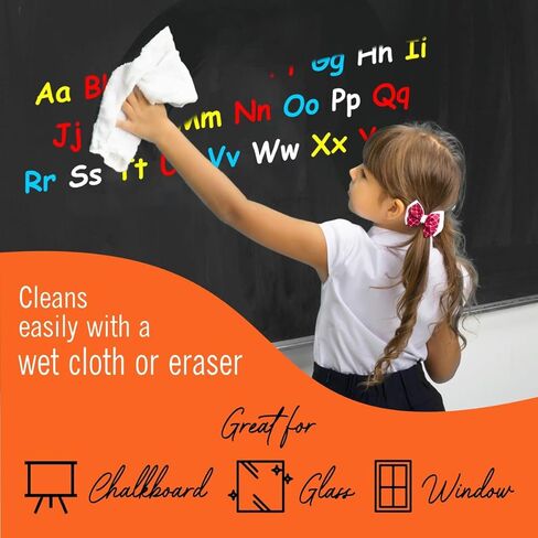 ملصقات السبورة مقاس 1.88 بوصة × 5 ياردات - 4 علامات طباشير، ملصقات تقشير ولصق شريط السبورة لحاويات الطعام، ملصقات طباشير للزجاجات - ملصقات للتنظيم in Kuwait