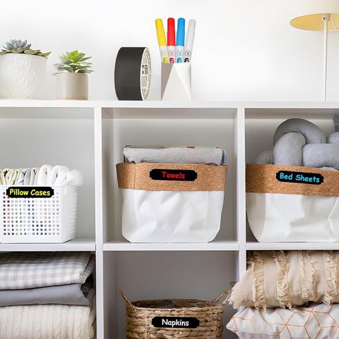 ملصقات السبورة مقاس 1.88 بوصة × 5 ياردات - 4 علامات طباشير، ملصقات تقشير ولصق شريط السبورة لحاويات الطعام، ملصقات طباشير للزجاجات - ملصقات للتنظيم in Kuwait