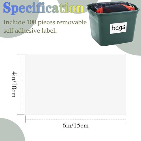 ملصقات كبيرة الحجم قابلة للإزالة لصناديق التخزين، 100 قطعة من الملصقات ذاتية اللصق، لا تترك بقايا ومقاومة للماء/الزيت/التمزق لمشاريع التنظيم المنزلي، وصناديق التخزين، وصناديق التعبئة (6 × 4 بوصة) in Kuwait