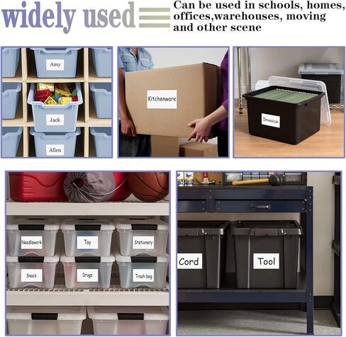 ملصقات كبيرة الحجم قابلة للإزالة لصناديق التخزين، 100 قطعة من الملصقات ذاتية اللصق، لا تترك بقايا ومقاومة للماء/الزيت/التمزق لمشاريع التنظيم المنزلي، وصناديق التخزين، وصناديق التعبئة (6 × 4 بوصة) in Kuwait