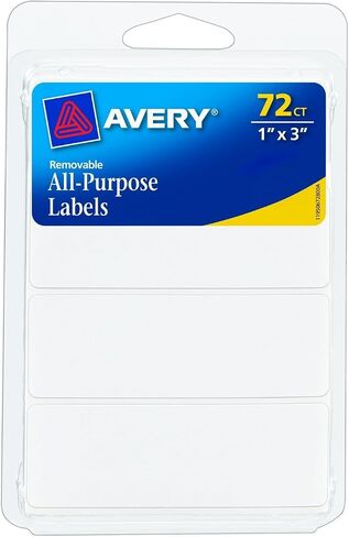 Avery Removable Writable Rectangular Labels, 1 x 3 Inch, White -  Pack of 2 (6728) in Saudi Arabia
