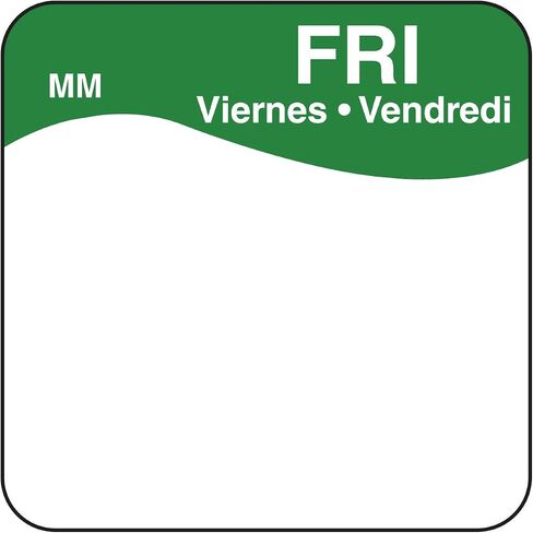 DayMark Day of the Week Removable Label, Friday, 1" x 1", Green (Roll of 1000) in Saudi Arabia