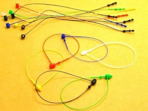3000 Tags 6 Colors Combo 500 Each Plastic Snap Lock Loop Pin Security Ties Fastener Manual No Tag Gun Required in Saudi Arabia