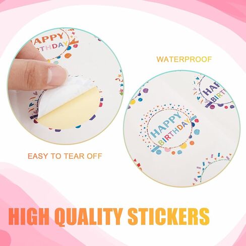 240 قطعة من ملصقات عيد ميلاد سعيد، ملصقات شكرًا لك، ملصقات شارة عيد ميلاد فنية لطيفة مقاس 2 بوصة، ملصقات دائرية، ملصقات هدايا لتغليف الهدايا، حقائب الهدايا in Kuwait