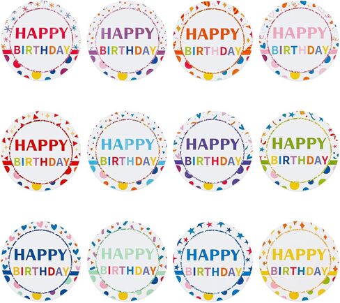 240 قطعة من ملصقات عيد ميلاد سعيد، ملصقات شكرًا لك، ملصقات شارة عيد ميلاد فنية لطيفة مقاس 2 بوصة، ملصقات دائرية، ملصقات هدايا لتغليف الهدايا، حقائب الهدايا in Kuwait