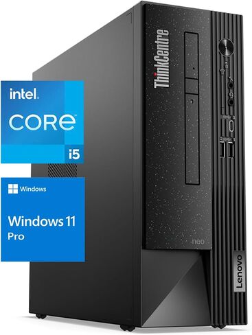 Lenovo ThinkCentre neo 50s Tower Business Desktop, Intel Core i5-12400, 32GB RAM, 1TB PCIe SSD, DVD-RW, HDMI, DisplayPort, Wired Keyboard & Mouse, Wi-Fi, Windows 11 Pro, Black in Saudi Arabia