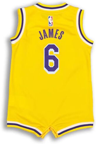 ملابس خارجية من Outerstuff Lebron James Los Angeles Lakers #6 Yellow Home لحديثي الولادة من الجيرسيه in Saudi Arabia