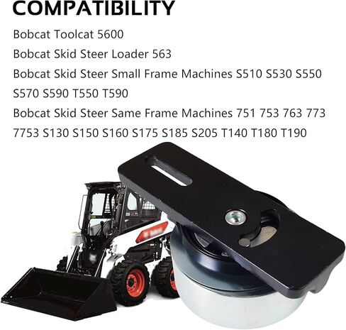 بكرة شد حزام القيادة، مجموعة شد الحزام متوافقة مع جرافة انزلاقية Bobcat 563 Toolcat 5600 S510 S530 S550 S570 S590 T550 T590 T140 T180 T190 استبدال 6735884 6711698 in Kuwait