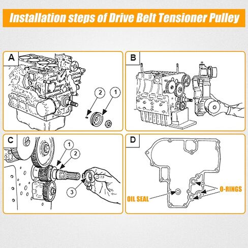 RANSOTO استبدال 6735884 6711698 بكرة شداد حزام القيادة المتوافقة مع Bobcat Skid Steer Loader Toolcat 751 753 763 773 7753 S130 S150 S160 S175 S185 S205 S510 S530 S550 S570 T140 T180 T190 in Saudi Arabia