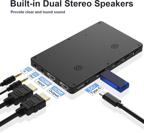 صندوق التقاط فيديو DIGITNOW HD 1080P 60FPS USB 2.0 محول فيديو إلى رقمي مع شاشة OLED مقاس 5 بوصات، التقاط مسجل فيديو AV&HDMI من VCR، وDVD، وأشرطة VHS، وHi8، وكاميرات الفيديو، وأنظمة الألعاب in Kuwait