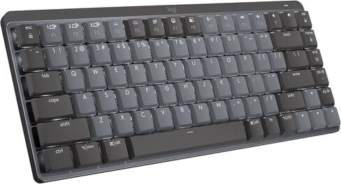 لوحة مفاتيح Logitech MX ميكانيكية لاسلكية مضيئة للأداء، مفاتيح هادئة باللمس، مفاتيح بإضاءة خلفية، بلوتوث، USB-C، macOS، Windows، Linux، iOS، Android، معدني (متجدد) in Kuwait