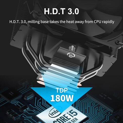 مبرد هواء وحدة المعالجة المركزية PCCOOLER Paladin EX400 Premium، مروحة PWM 130 مم، مبرد وحدة المعالجة المركزية 180W TDP، طبقة حماية مضادة للأكسدة مطلية بالنيكل لـ AMD AM4 AM5 وIntel LGA 1700/1200/115X (Paladin EX400) in Kuwait